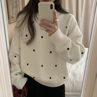CARMELLE - Charmanter Pullover mit Winterherz in Weiß