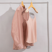 Damen Maxirock mit hohem Bund und soften Falten Nord Taschen in Lotusrosa Bluse + Top