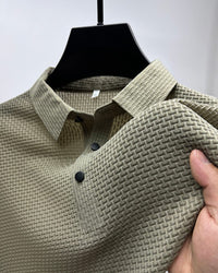Herren Polo Moderne Stil Atmungsaktiv für den Sommer – Elegantes und Entspanntes Aussehen in Beige