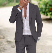 Étienne | Herren Anzug Zweiteilig Slim Business Elegant Hochzeit Klassisch in Grau