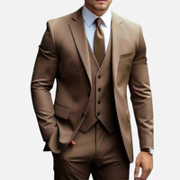 Raphaël | Herren Anzug Modern Passform Slim Business Elegant Zeitlos in Braun