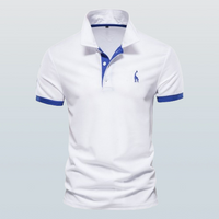 Peter - Poloshirt in Weiß und Blau