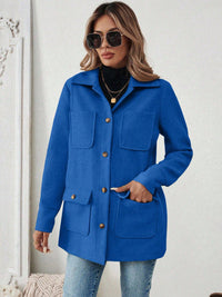 Damen Utility-Jacke mit praktischen Taschen in Königsblau