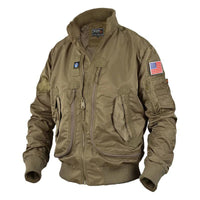 Herren Bomberjacke im Fliegerstil mit Thermofutter und Utility-Taschen in Khaki 1992
