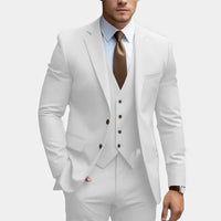 Raphaël | Herren Anzug Modern Passform Slim Business Elegant Zeitlos in Weiß