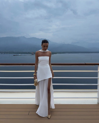 Hannah | Asymmetrisches Maxikleid Sommer Damen