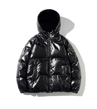 Greta | Gefütterte Thermo Steppjacke in Schwarz (mit Kapuze)