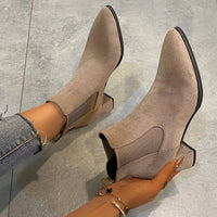 Damen Stiefeletten mit rutschfester Sohle und bequemer Passform in Khaki