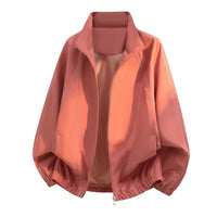 Herren Oversize-Leichtblouson mit Stehkragen und elastischem Saum in Rosa