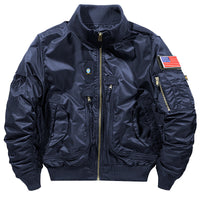 Herren Bomberjacke im Fliegerstil mit mehreren Taschen in Dunkelblau