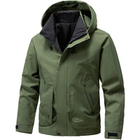Herren Langarm-Hoodie-Jacke mit Taschen in Tarnmuster