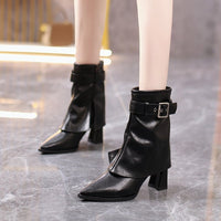 Damen Blockabsatz Stiefeletten in Schwarz