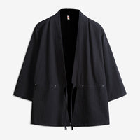 Romy | Leichte Kimono Wickeljacke in Schwarz