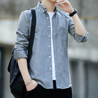 Sven | Herren Slim Button-Down Hemd in Grau