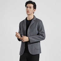 Herrenblazer mit Knöpfen und Taschen in Grau