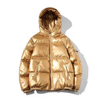 Greta | Gefütterte Thermo Steppjacke in Gold mit Kapuze