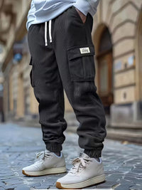 Elias - Jogginghose Aus Kord Mit Kordelzug Der Taille in Dunkelgrau