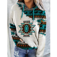 Damen Hoodie mit Kordelzug und Kängurutasche in Weiß D