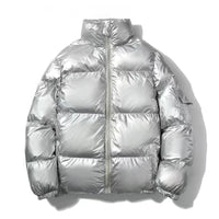 Greta | Gefütterte Thermo Steppjacke in Silber-Stehkragen