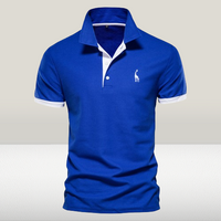 Peter - Poloshirt in Blau und Weiß