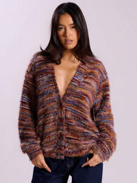 Damen Oversized Langarmpullover in Burgunder