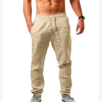 Dennis | Hose mit Kordelzug in Beige