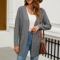 HANAE –  Long-cardigan mit retro-flair in Grau