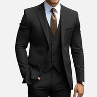 Raphaël | Herren Anzug Modern Passform Slim Business Elegant Zeitlos in Schwarz