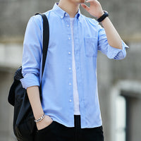 Sven | Herren Slim Button-Down Hemd in Blau