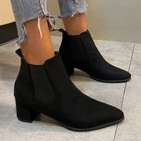 Damen Stiefeletten mit rutschfester Sohle und bequemer Passform in Schwarz