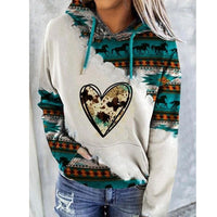 Damen Hoodie mit Kordelzug und Kängurutasche in Weiß C
