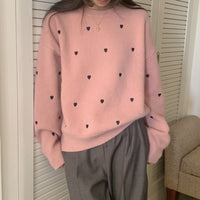 CARMELLE - Charmanter Pullover mit Winterherz in Rosa