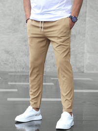 Nico | Herren Stretchhose Schick Bequem Komfort Business Casual in Beige