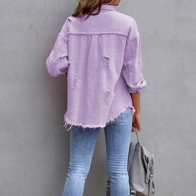 RalphMattew Zerfledderte Jeansjacke