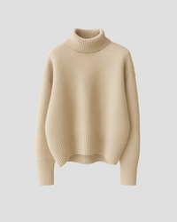Irena | Pullover mit Rollkragen in klarer Silhouette in Khaki