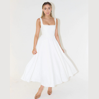 Evia | Damen Maxikleid Elegant Romantic Fließend Festlich Sommer in Weiß