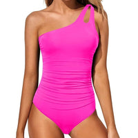 Grace | Ein-Schulter-Badeanzug in Fuchsia