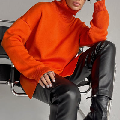 AALIYAH - Trendiger Pullover mit schickem Seitenschlitz