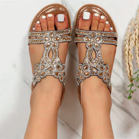Hildegard | Damen Sandalen Orthopädisch Verstellbar Riemen Sommer Komfort in Braun