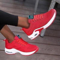 Annelie | Damen Air-Dämpfung Freizeit Sneaker in Rot