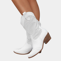 Orthopädische Cowboystiefel für Damen mit Arch Support – Komfortable und modische Westernstiefel in Weiß