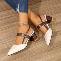 Damen Pumps Blockabsatz | Elegante Passform in Weiß