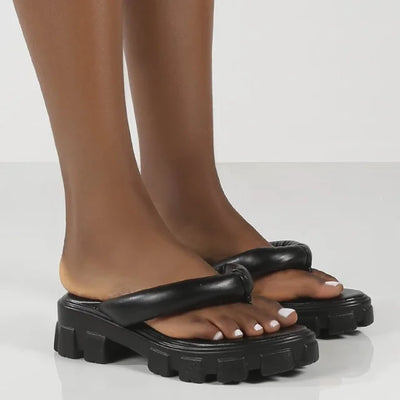 Joseli | Damen Flip-Flops mit Dicker Sohle