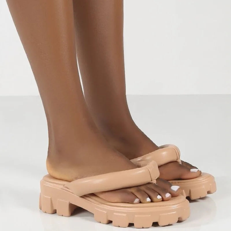 Joseli | Damen Flip-Flops mit Dicker Sohle