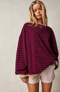Lena | Lockerer Oversize Pullover in Rot