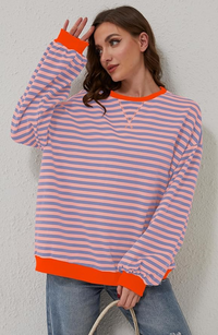 Lena | Lockerer Oversize Pullover in Dunkelrot