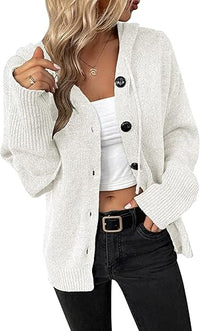 CARA – Luxuriöse Strickjacke für Damen in Weiß