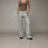 Monclair™-Hose in Premium-Schneiderei mit Elegantem Geradem Schnitt in Grau