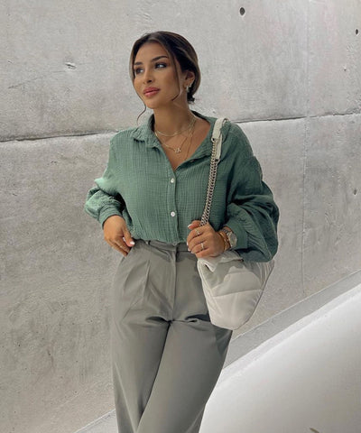 Aure® | Übergroße Musselinbluse