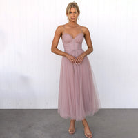 Franca - Zeitgemäßes, elegantes Midikleid in Rosa